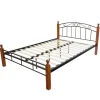 Homestyle4u Metallbett Mit Lattenrost Bettgestell Metall 140 x 200 Braun