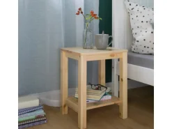 Homestyle4u Nachttisch 38x47x32 in Braun 1826
