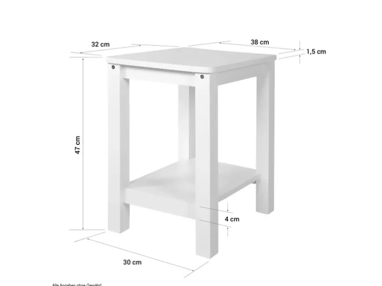 Homestyle4u Nachttisch 38x47x32 in Braun 1826
