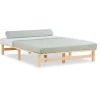 Homestyle4u Palettenbett 140 x 200 cm mit Lattenrost in Braun 1909
