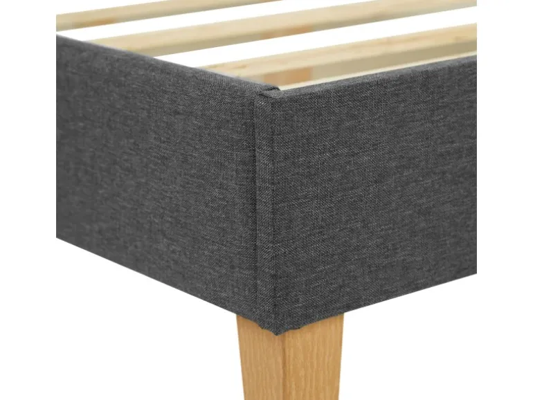 Homestyle4u Polsterbett mit Lattenrost 90x200 cm in Grau 1984