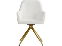 Homestyle4u Polsterstuhl Drehbar 4er Set in Beige 2731