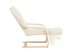 Homestyle4u Relaxsessel mit Fußstütze in Beige 2406