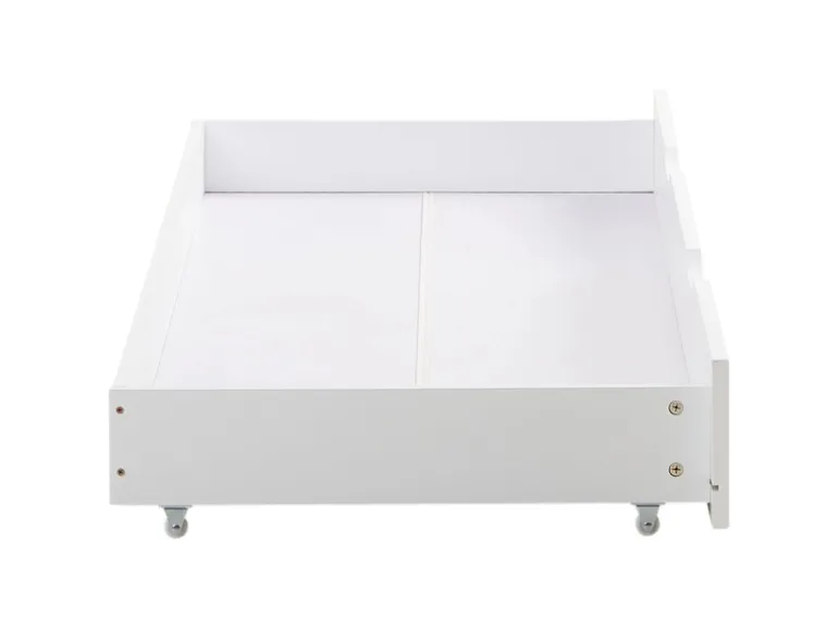 Homestyle4u Schublade Bettkasten mit Rollen in Weiß 2595