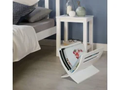 Homestyle4u Zeitungsständer Magazinhalter Holz Weiß