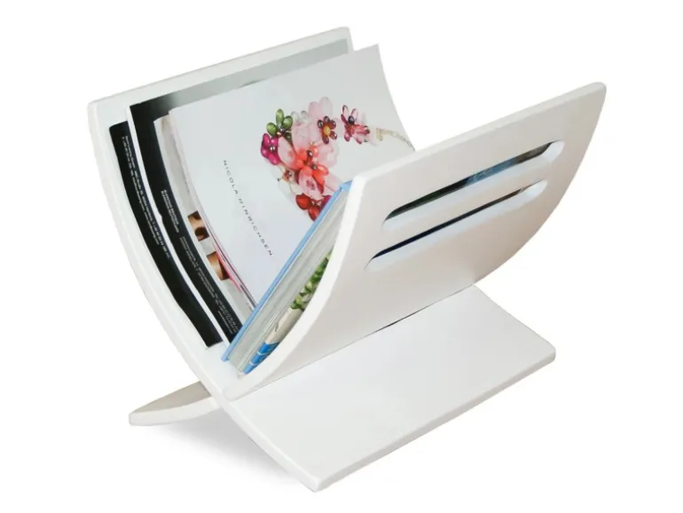 Homestyle4u Zeitungsständer Magazinhalter Holz Weiß