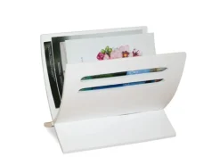 Homestyle4u Zeitungsständer Magazinhalter Holz Weiß