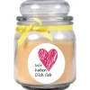 HS Candle Duftkerze & Bonbon Glas Herzen Gelb Vanille