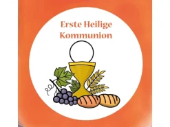 HS Candle Duftkerze & Bonbon Glas Kommunion Honigmelone Orange