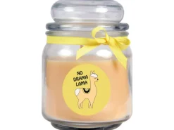 HS Candle Duftkerze & Bonbon Glas Comic Gelb Vanille