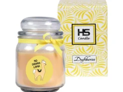HS Candle Duftkerze & Bonbon Glas Comic Gelb Vanille