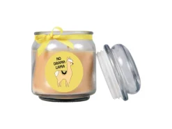 HS Candle Duftkerze & Bonbon Glas Comic Gelb Vanille