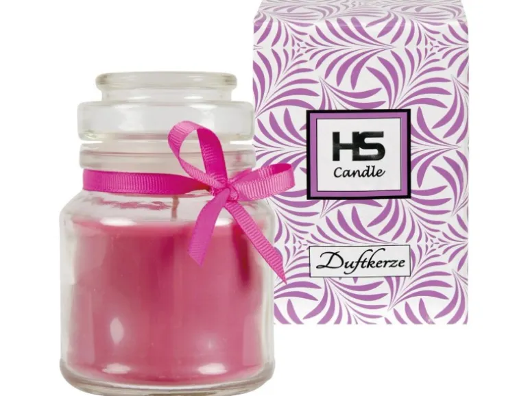 HS Candle Duftkerze & Bonbon Glas Ø7cm Lavendel