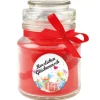 HS Candle Duftkerze & Bonbon Glas Geburtstag Rose Rot