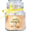 HS Candle Duftkerze & Glas Neujahr Creme Bonbon 30h