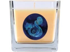 HS Candle Duftkerze & Glas Sternzeichen Vanille 50 Stunden Wassermann