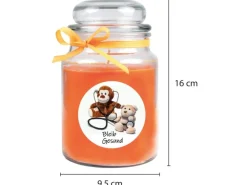 HS Candle Duftkerze & Glas Genesung Honigmelone Orange