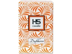 HS Candle Duftkerze & Glas Weihnachten Orange Bonbon 110h