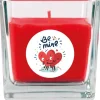 HS Candle Duftkerze & Glas Valentinstag Viereck 50h Be Mine