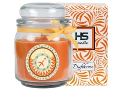 HS Candle Duftkerze & Glas Sternzeichen Honigmelone 70 Stunden Schütze