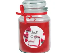 HS Candle Duftkerze & Glas Muttertag Rot Rose