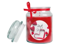 HS Candle Duftkerze & Glas Muttertag Rot Rose