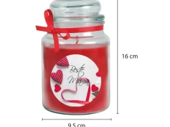 HS Candle Duftkerze & Glas Muttertag Rot Rose