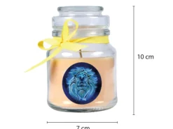 HS Candle Duftkerze & Glas Sternzeichen Vanille 30 Stunden Löwe