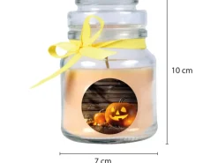 HS Candle Duftkerze & Glas Halloween Creme Bonbon 30h