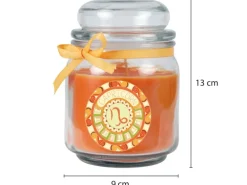 HS Candle Duftkerze & Glas Sternzeichen Honigmelone 70 Stunden Steinbock