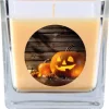 HS Candle Duftkerze & Glas Halloween Creme Bonbon 50h
