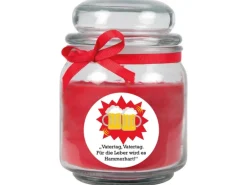 HS Candle Duftkerze & Glas Vatertag Rot Rose