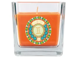 HS Candle Duftkerze & Glas Sternzeichen Honigmelone 50 Stunden Zwillinge