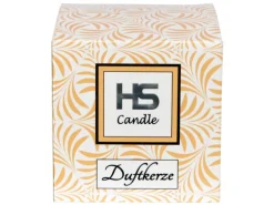 HS Candle Duftkerze & Glas Weihnachten Creme Bonbon 50h