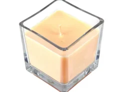 HS Candle Duftkerze & Glas Weihnachten Creme Bonbon 50h