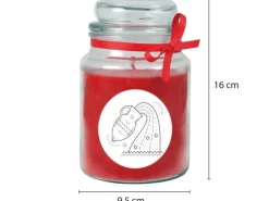 HS Candle Duftkerze & Glas Sternzeichen Rose 110 Stunden Wassermann