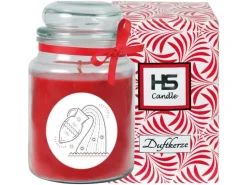 HS Candle Duftkerze & Glas Sternzeichen Rose 110 Stunden Wassermann