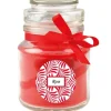 HS Candle Duftkerze & Glas Duft Schriftzug Bonbon Ø7 cm Rose