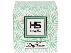 HS Candle Duftkerze & Glas Weihnachten Grün Bonbon 50h
