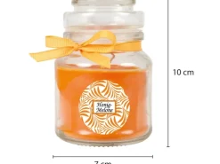 HS Candle Duftkerze & Glas Duft Schriftzug Bonbon Ø7 cm Honigmelone