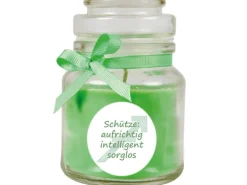 HS Candle Duftkerze & Glas Sternzeichen Coconut Limes 30 Stunden Schütze