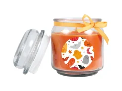 HS Candle Duftkerze & Glas Halloween Orange Bonbon 70h