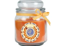 HS Candle Duftkerze & Glas Sternzeichen Honigmelone 70 Stunden Löwe