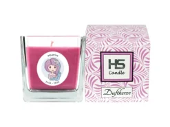 HS Candle Duftkerze & Glas Sternzeichen Lavendel 50 Stunden Wassermann