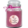 HS Candle Duftkerze & Glas Karneval Lila Bonbon 110h