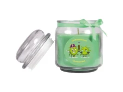 HS Candle Duftkerze & Glas Karneval Grün Bonbon 70h