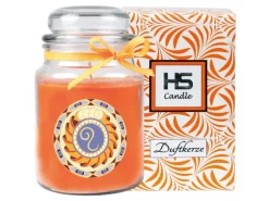 HS Candle Duftkerze & Glas Sternzeichen Honigmelone 110 Stunden Löwe