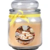 HS Candle Duftkerze & Glas Weihnachten Creme Bonbon 70h