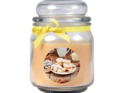 HS Candle Duftkerze & Glas Weihnachten Creme Bonbon 70h