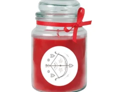 HS Candle Duftkerze & Glas Sternzeichen Rose 110 Stunden Schütze
